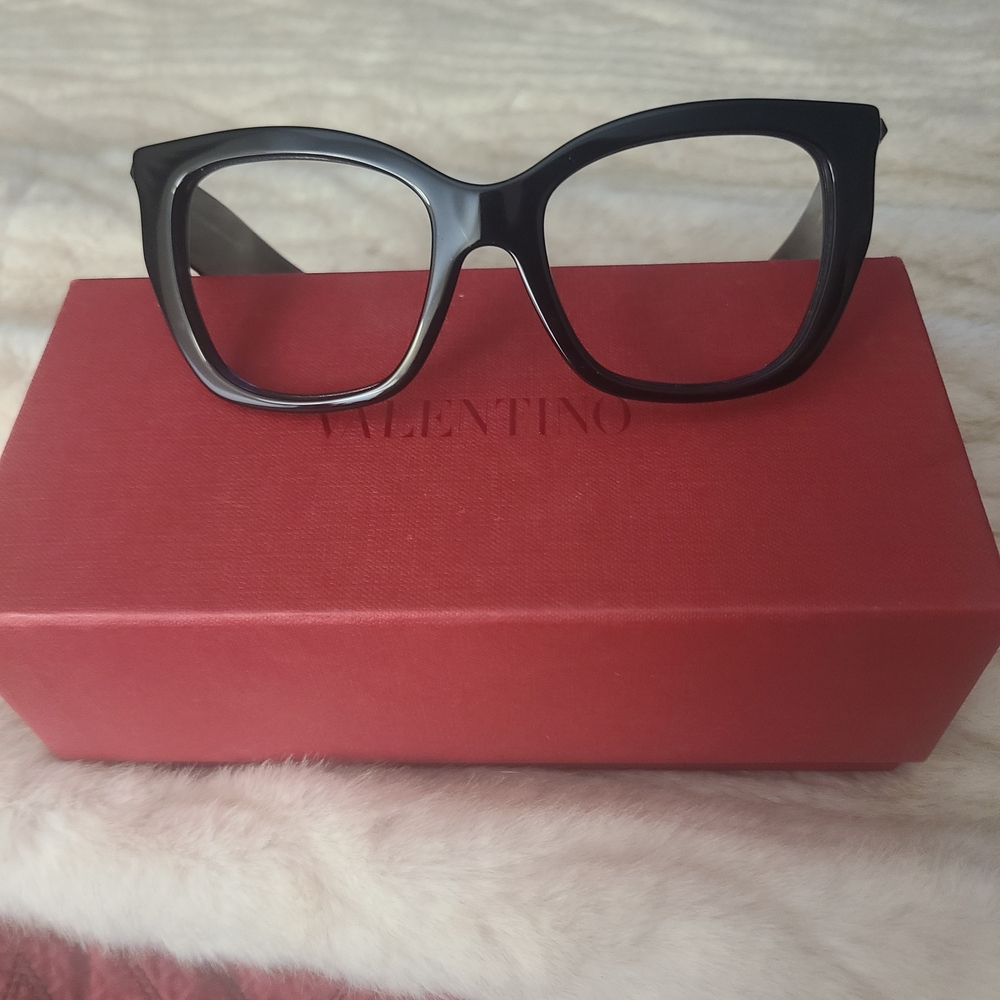 Valentino Women's Black Square Glasses Frame Only Style VA 4048